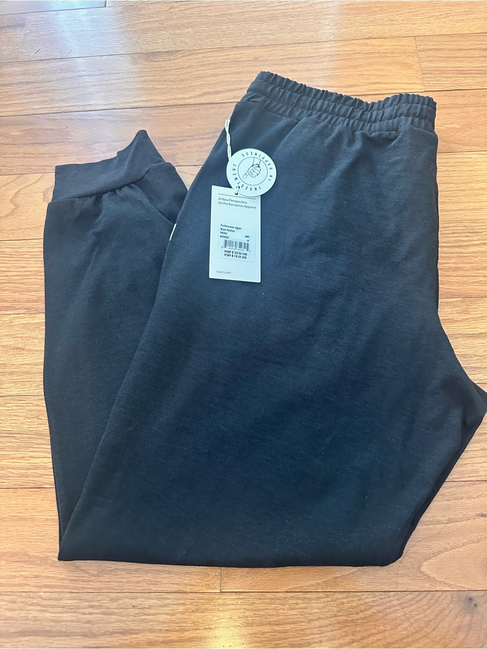 NWT NEW VUORI Performance Jogger Black Heather Sz M